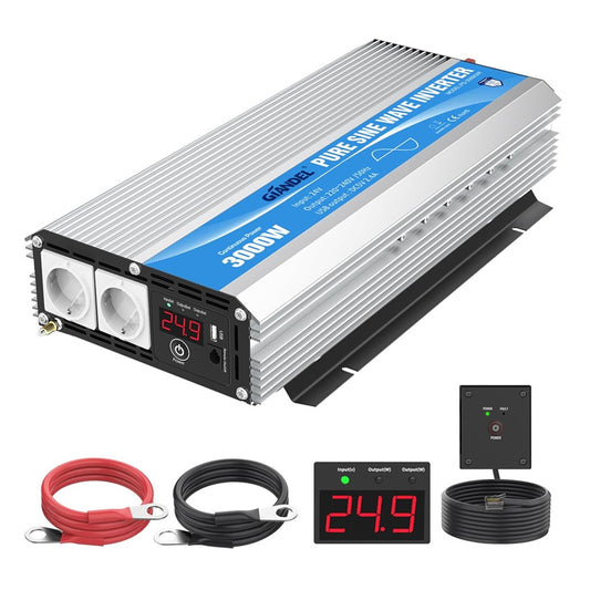 3000W Reiner Sinus Wechselrichter 24V auf 220V 240V