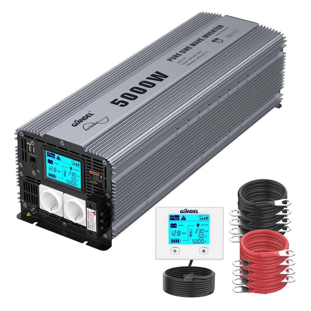 5000W Heavy Duty Wechselrichter 12V auf 240V Reiner Sinus Spannungswandler