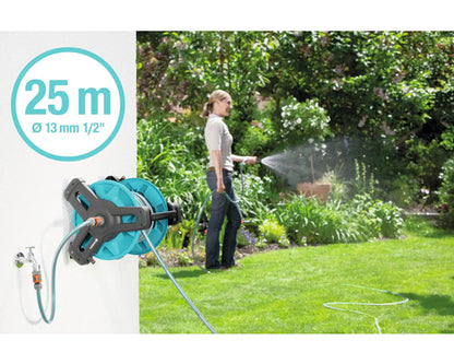 Exclusive-Wandschlauchtrommel GARDENA Classic 50 mit 25 m Schlauch 1/2"