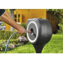 Gartenschlauchbox RollUp S mit Erdspieß inkl. 15 m Schlauch, 360° schwenkbar und RollControl-Technologie