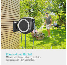 Wand- Schlauchbox GARDENA RollUp XL inkl. 35 m Schlauch, 180° schwenkbar und RollControl-Technologie