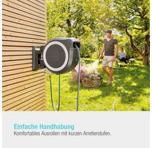 Wand- Schlauchbox GARDENA RollUp XL inkl. 35 m Schlauch, 180° schwenkbar und RollControl-Technologie
