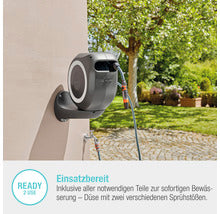 Wandschlauchbox GARDENA RollUp M inkl. 20 m Schlauch, 180° schwenkbar und RollControl-Technologie