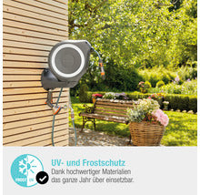 Wandschlauchbox GARDENA RollUp M inkl. 20 m Schlauch, 180° schwenkbar und RollControl-Technologie