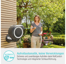 Wandschlauchbox GARDENA RollUp S inkl. 15 m Schlauch, 180° schwenkbar und RollControl-Technologie