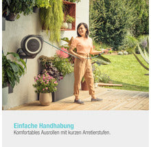 Wandschlauchbox GARDENA RollUp S inkl. 15 m Schlauch, 180° schwenkbar und RollControl-Technologie