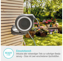 Wandschlauchbox GARDENA RollUp S inkl. 15 m Schlauch, 180° schwenkbar und RollControl-Technologie