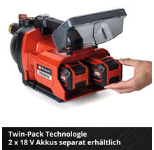 Akku-Gartenpumpe Einhell Power-X-Change AQUINNA ohne Akku und Ladegerät ( 2x18V )