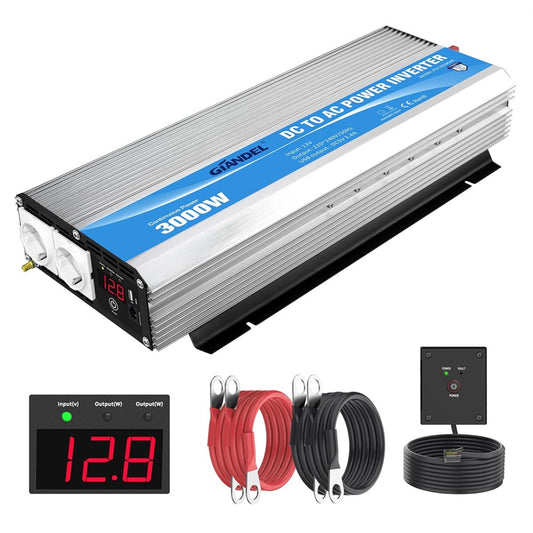 3000W Modifizierter Sinus Wechselrichter 12V auf 220V 240V